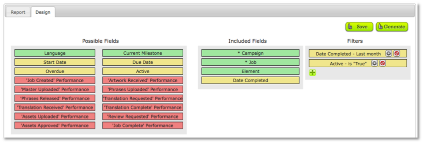Report Fields